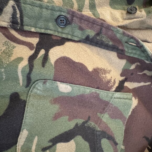 Lands End premium flannel shirt, mens, large/tall, traditional fit, camo pattern - Picture 5 of 10